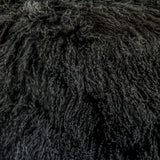 Tibetan Black Lamb Fur Pouf 100% lamb fur/black ZTLFP-black Zentique