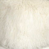 Tibetan White Lamb Fur Pouf 100% lamb fur/white ZTLFP-white Zentique