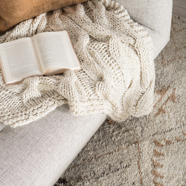 Jaipur Living Zuri Zamunda Moroccan Modern Handmade Indoor Rug Cream 3'x10'