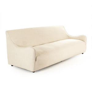 Zentique Berk Linen-Blend Sofa with Solid Wood Frame, Low-Back Modern Design for Small Spaces, Durable Comfort (98 chars) ZVD022