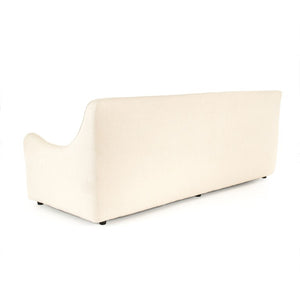 Zentique Berk Linen-Blend Sofa with Solid Wood Frame, Low-Back Modern Design for Small Spaces, Durable Comfort (98 chars) ZVD022