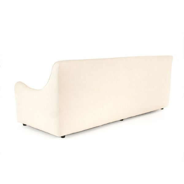 Zentique Berk Linen-Blend Sofa with Solid Wood Frame, Low-Back Modern Design for Small Spaces, Durable Comfort (98 chars) ZVD022