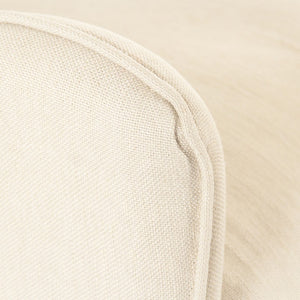 Zentique Berk Linen-Blend Sofa with Solid Wood Frame, Low-Back Modern Design for Small Spaces, Durable Comfort (98 chars) ZVD022