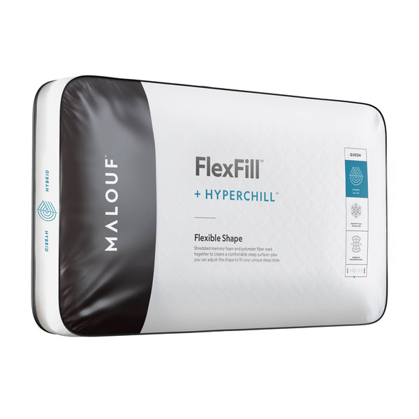 Malouf Flexfill™ Pillow - Shredded Memory Foam With Cooling Cover For Ultimate Sleep Comfort And Support White White Zzqqpehfsd