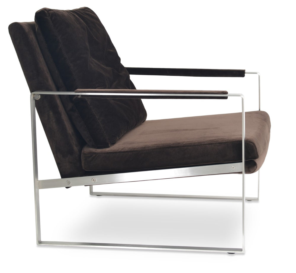 Soho Concept Zara Small Armchair - Stylish Compact Seating With Stainless Steel, Velvet, And Camira Era Fabric Options   Soho-concept-dining-chair-12642