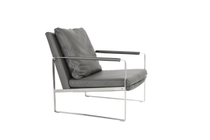 Soho Concept Zara Small Armchair - Stylish Leather & Wool Options, Durable 1-10 Year Guarantees, Compact Design Grey  Soho-concept-dining-chair-12627