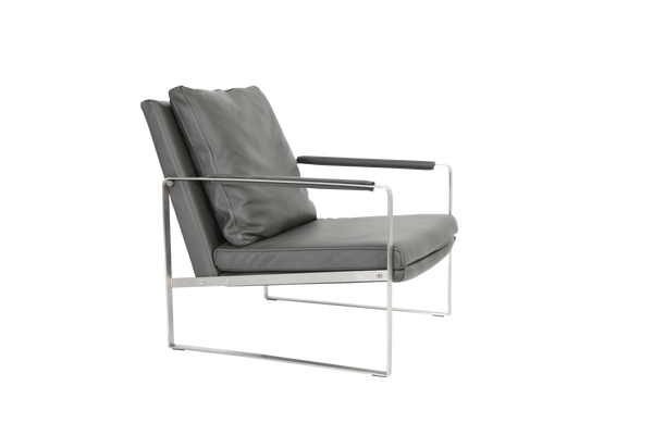 Soho Concept Zara Small Armchair - Stylish Leather & Wool Options, Durable 1-10 Year Guarantees, Compact Design Grey  Soho-concept-dining-chair-12627