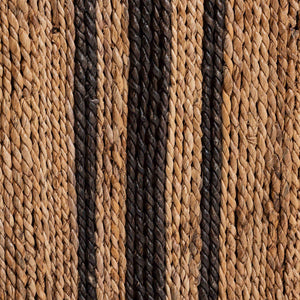 Bali & Pari Zeke Handwoven Seagrass Mango Wood Counter Stool with Wraparound Arms