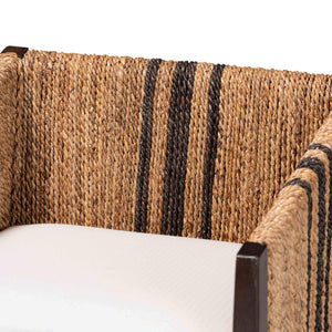 Bali & Pari Zeke Handwoven Seagrass Dining Chairs Coastal Modern Set of Two