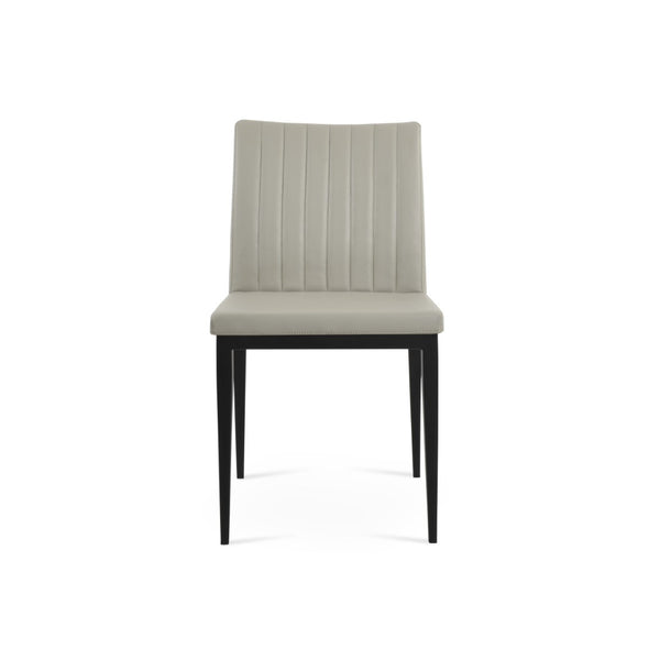 Soho Concept Zeyno Mw Dining Chair - Sturdy Leatherette Seat With 2-year Guarantee, Perfect For Home & Office Black,Light Grey  Soho-concept-dining-chair-06482