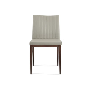 Soho Concept Zeyno Mw Dining Chair - Sturdy Leatherette Seat With 2-year Guarantee, Perfect For Home & Office Walnut,Light Grey  Soho-concept-dining-chair-06484