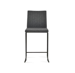 Soho Concept Zeyno Wire Stackable Chair – Stylish Barstool & Counterstool With 10-year Guarantee In Wool Fabric Black,Dark Grey  Soho-concept-dining-chair-07328