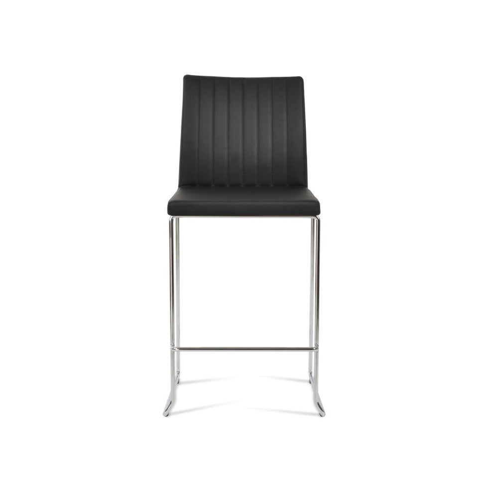 Soho Concept Zeyno Stackable Wire Barstools & Counterstools - Stylish Leatherette Finish With 2-year Guarantee Black,Light Grey  Soho-concept-dining-chair-07326