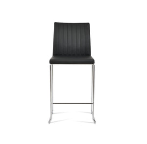 Soho Concept Zeyno Stackable Wire Barstools & Counterstools - Stylish Leatherette Finish With 2-year Guarantee Chrome,Black  Soho-concept-dining-chair-07334