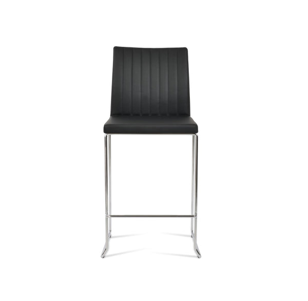 Soho Concept Zeyno Stackable Wire Barstools & Counterstools - Stylish Leatherette Finish With 2-year Guarantee Chrome,Black  Soho-concept-dining-chair-07334