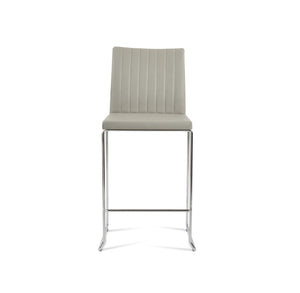 Soho Concept Zeyno Stackable Wire Barstools & Counterstools - Stylish Leatherette Finish With 2-year Guarantee Chrome,Light Grey  Soho-concept-dining-chair-07337