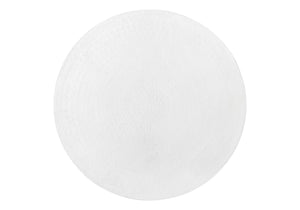 English Elm Accent Table - Contemporary White Metal Drum Design For Living Room & Bedroom - Versatile & Chic B2710P219454