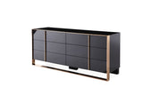 VIG Furniture Nova Domus Cartier Modern Black & Rosegold Bedroom Set VGVCCARTIER-SET