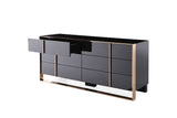 VIG Furniture Nova Domus Cartier Modern Black & Rosegold Bedroom Set VGVCCARTIER-SET