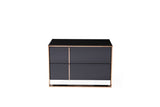 VIG Furniture Nova Domus Cartier Modern Black & Rosegold Bedroom Set VGVCCARTIER-SET