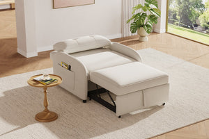 English Elm Christopher Knight Home® - (Old 3-in-1 Convertible Sleeper Sofa Bed with Pillow & Pocket, Compact Loveseat with Pull-Out Bed and Wheels Beige N765P34284849W