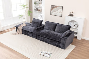 English Elm 103" Cloud Sectional Couch - Modern L-Shape Chaise Sofa With Compressed Memory Foam & No Assembly! W1170S00042
