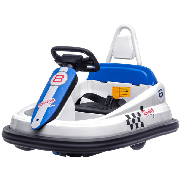 English Elm Aosom 6v Toddler Ride on Bumper Car with 360 Spin Eva Edges and Led Lights W2225P217187
