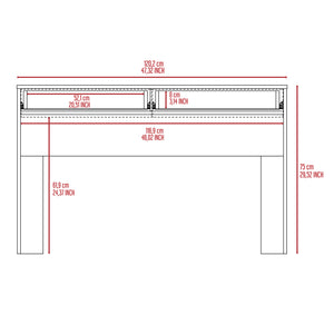 English Elm Acre Grey Writing Computer Desk with Two Drawers, 47.3" Work Surface, 29.4" Height, Engineered Wood B200P188821