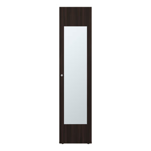 English Elm Home Freestanding Tall Storage Cabinet with Mirror Door and Four Interior Shelves Brown Oak B070P487571