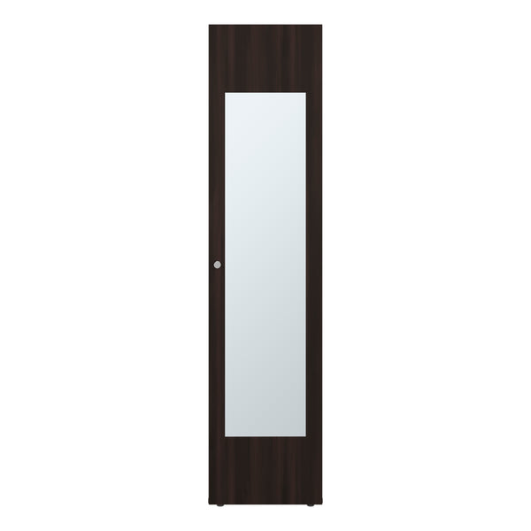 English Elm Home Freestanding Tall Storage Cabinet with Mirror Door and Four Interior Shelves Brown Oak B070P487571