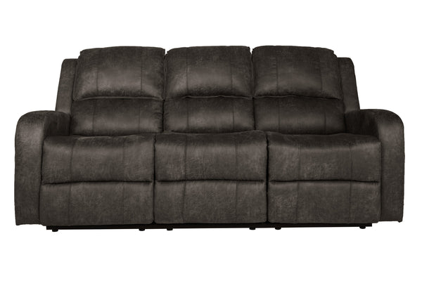 English Elm Recliner Loveseat with Manual Side Handle, Horizontal & Vertical Tufting, Plush Square Arms for Luxury Relaxation Smoke 80 L x 30 W x 26 H B089P240527