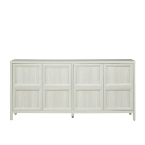 English Elm 67'' Scandinavian Oak Sideboard with Touch Latch Doors Soft Close Hinges Living Room Storage Light Gray W1820P420818