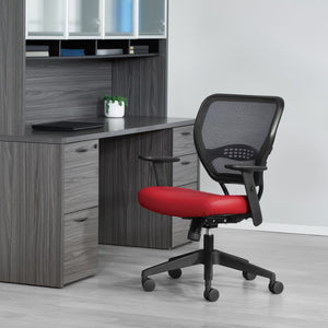 OSP Home Furnishings Airgrid® Mesh Back Ergonomic Manager Chair with Lumbar Support and Padded Contour Seat 5500-R100