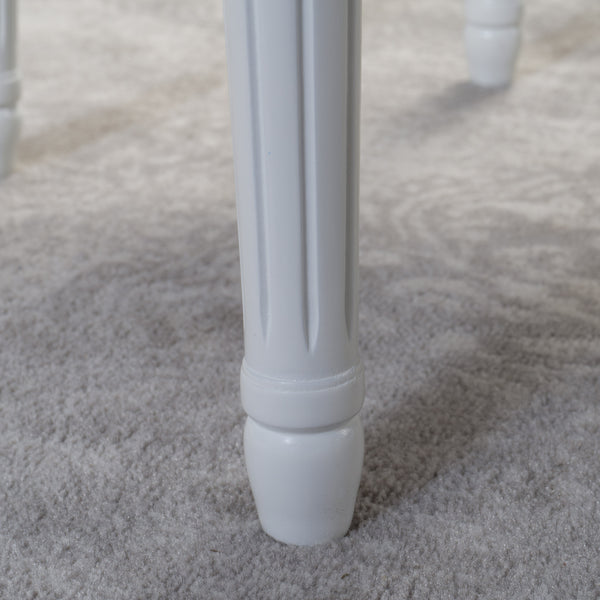 English Elm Christopher Knight Home® - Kd Dining Chair Set Of 2 - Elegant French Country Upholstered Chairs With Fluted Legs & Aqua Fabric 60352.00LBL