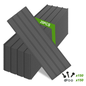 English Elm 25 Pcs Metal Roofing Panels - Durable Galvanized Steel Set For Sheds, Gazebos, Patios & More! W1859P387326