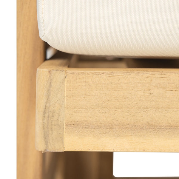 English Elm Christopher Knight Home® - Royal Wood Club Chair – Elegant Acacia Design With Plush Cushion, Weather-Resistant Upholstery & Support N773P218354B