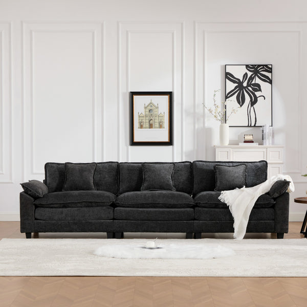 English Elm Wider Ergonomic Loveseat with Breathable Chenille Upholstery, Modular Design, Plush Double-Layer Cushioning W1143S00040 W1143S00040