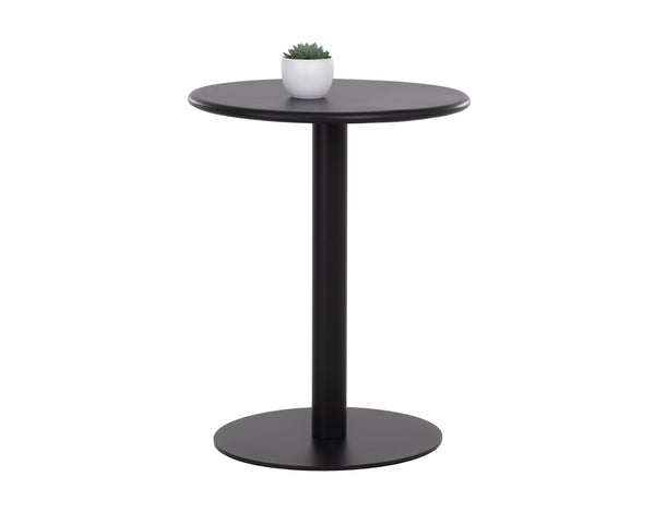 Sunpan Costello Bistro Table - 23.5" Smooth Aluminum Design, Weather-resistant, Timeless Outdoor Charm Black Aluminum 112246