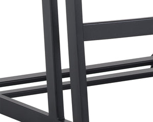 Sunpan Webber Industrial Chic Barstools - Set of 2 with Tufted Faux Leather and Exposed Steel Frame Bravo Cognac