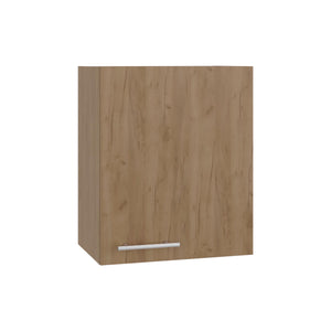 English Elm Natural Wood Finish Wall Mounted Single Door Kitchen Cabinet with Interior Shelves Oak B062P483754
