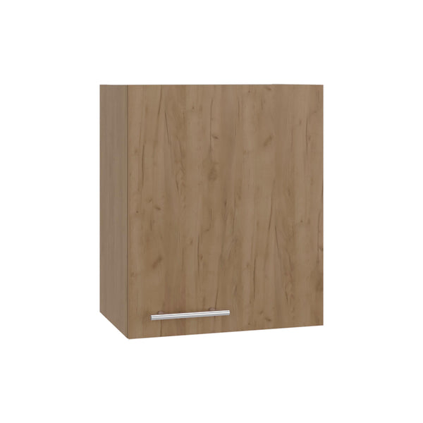 English Elm Natural Wood Finish Wall Mounted Single Door Kitchen Cabinet with Interior Shelves Oak B062P483754