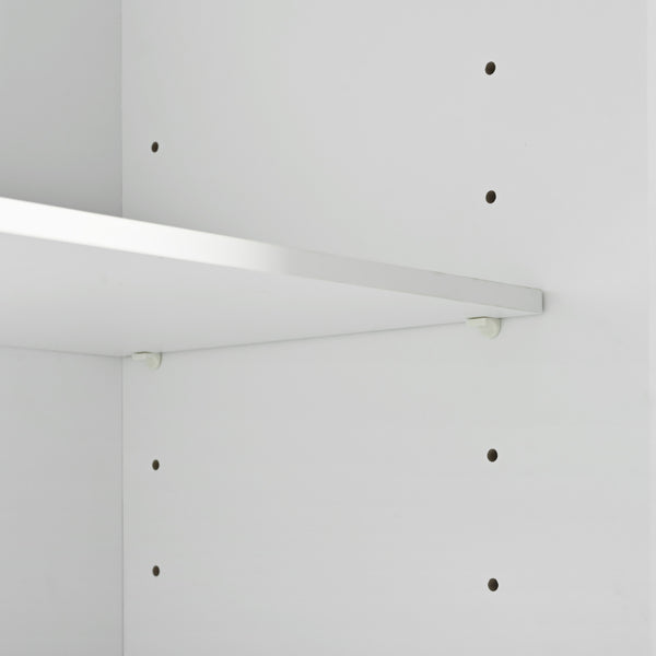 English Elm K&K Kitchen Island with Drop Leaf, Rolling Storage Cart with 3-Tier Pull-Out Organizer, Durable Wood Countertop White WF531421AAW