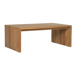 Sunpan Viga Coffee Table - Elegant Teak Wood Design for Modern Outdoor Spaces, Durable and Stylish Solution Natural