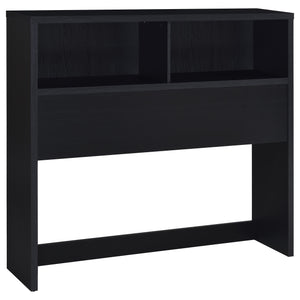 English Elm Geary Full Bedroom Set with Bookcase Headboard Usb Charging Nightstands Matte Finish Black B062S01693