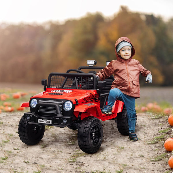 English Elm Qaba 12v Toddler Electric Motorcycle with Twist Throttle Rear Suspension Training Wheels Red W2225P249880