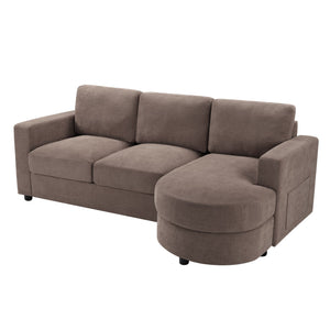 English Elm Swivel Barrel Accent Chair Chenille Tufted Round Club Seat for Living Room Lounge N719S002170D