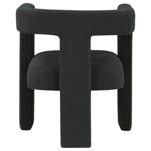 English Elm 1pc Coastal Spindle-Back Accent Chair with Padded Armrests, Linen-Look Upholstery & Welt Trim Black 26.97 L x 25.39 W x 30.71 H B011P308575