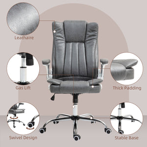 English Elm Homcom Executive Office Chair - High Back Microfiber With Adjustable Height, Tilt, And Padded Arms W2225P250018