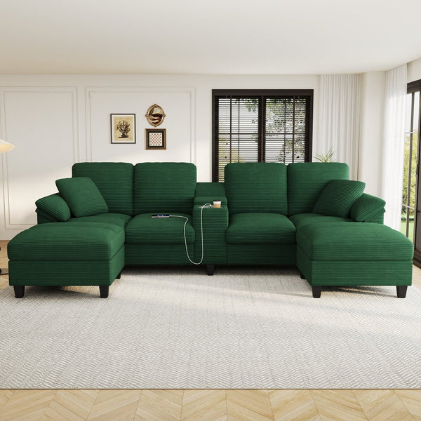 English Elm Swivel Barrel Accent Chair Chenille Tufted Round Club Seat for Living Room Lounge Green N719S002180F