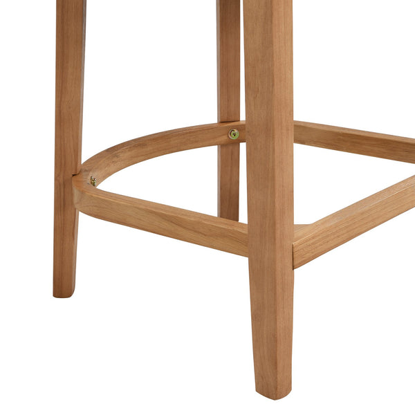 English Elm Christopher Knight Home® - Wood Upholstered Arm Counter Stools Set Of 2 - Beige & Natural Oak, Stylish & Comfortable Design N771P265580Q